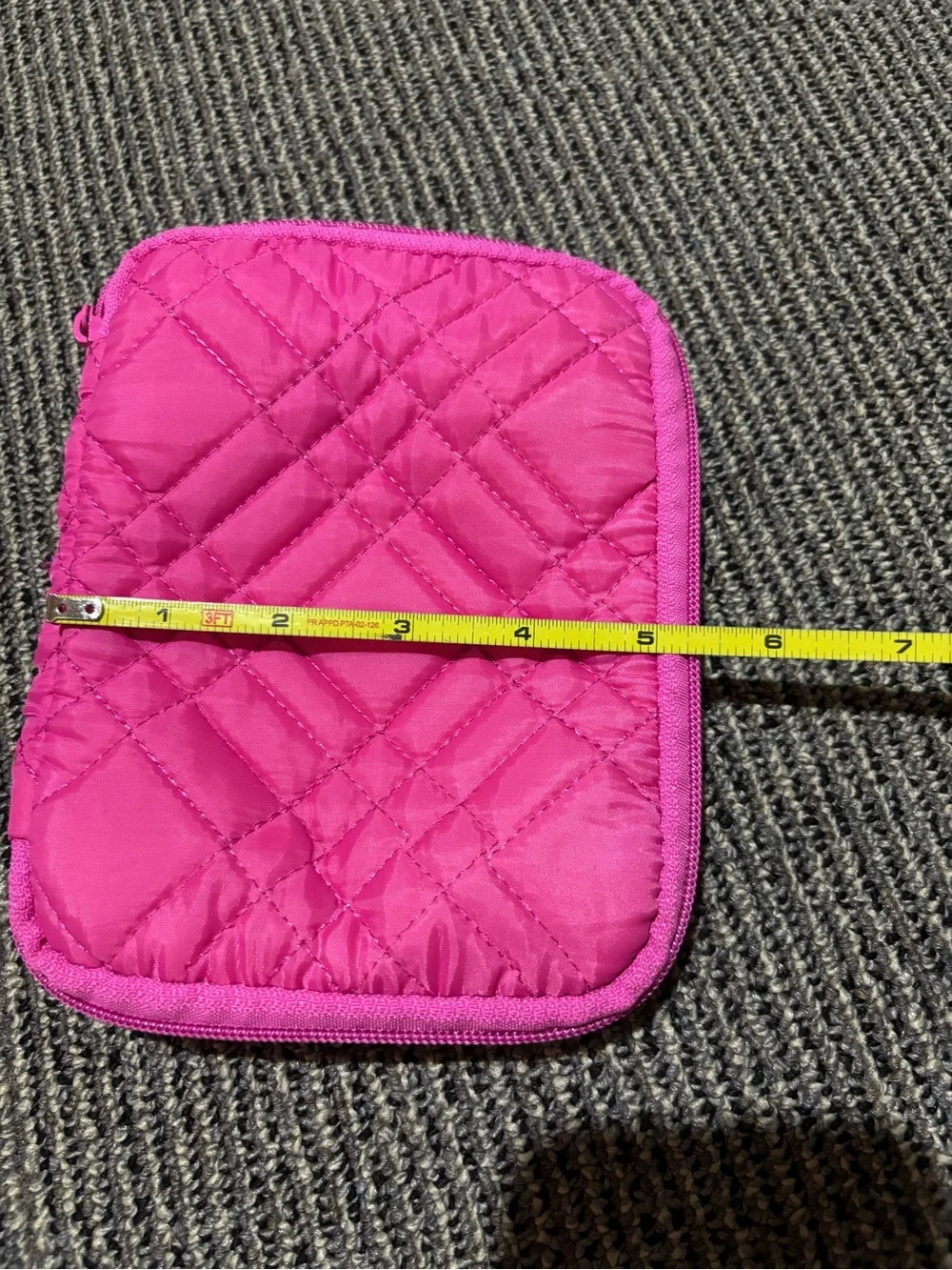 Quilted Travel Pouch - Hot Pink